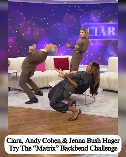 CARAMEL | Now Andy 😂😂 #Ciara had #AndyCohen and #JennaBushHager trying the “Matrix” backbend | Instagram