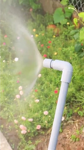 DIY Garden Sprinkler from Pipe 🎉 Easy Water Fountain Hack for Plants 👍 #craft #outdoors #shorts