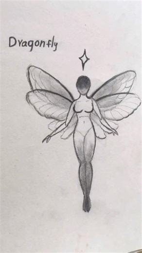 How to draw body tutorial🧚🏻‍♀️(Elf-butterfly-dragonfly) #drawing #tutorial #howtodraw #sketch #art