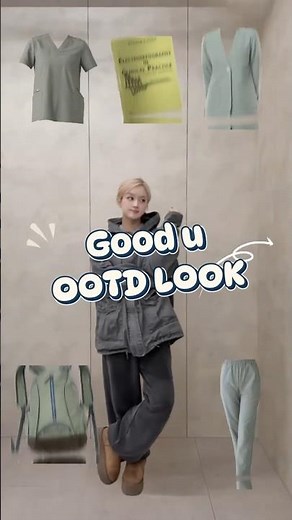 예쁘고 실용적인 OOTD 유니폼룩, 굿유에서 완성하세요! #shorts #간호복 #간호직 #병원유니폼 #유니폼