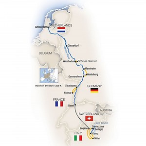 11 Day Rhine Enchantment, Amsterdam to Milan - Southbound