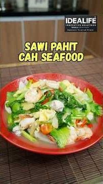 Sawi Pahit Cah Seafood. All cookware by @idealife