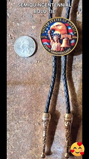 Get ready to celebrate a historic milestone in bold style! 🇺🇸🎉✨ Introducing The Semiquincentennial Bolo Tie from Mike’s Custom Bolos. A true tribute to a quarter millennium of American liberty, this limited-edition piece is united in patriotism and always bold. Wear a piece of history and make a statement for America's 250th Birthday! Only from Mike’s Custom Bolos. 🦅🇺🇸🎁 We have a gift-giving challenge for you! As a gift for America's 250th Birthday, we want to see YOUR American Spirit! 🗽