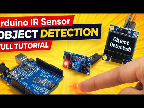 Arduino IR Sensor Object Detection with OLED Display 😱| Full Tutorial for Beginners #subscribe