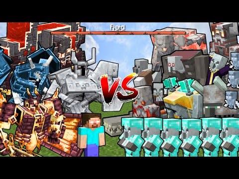 STRONGEST MODDED RAID (7 WAVES) vs ALL MOST POWERFUL BOSS MOBS | Minecraft Mob Battle