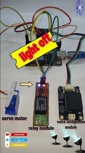 Voice-Controlled Lights ON/OFF | Offline Voice Recognition Module | Arduino Project#Shorts