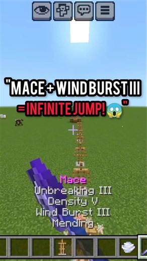 Infinite Bounce with Mace in Minecraft! 🔨💥 #minecraftshorts