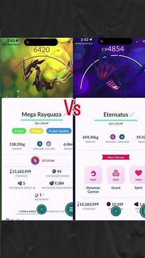 🐉🐉Battle of the top Dragons🐉🐉 Eternatus Vs Mega Rayquaza ❓❓Who would win❓❓ #pokemongo