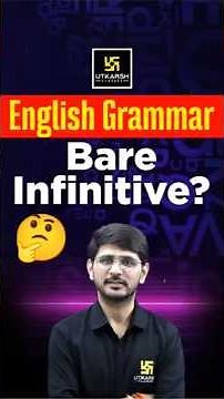 English Grammar | Bare Infinitive 🤔 #utkarshrajasthanexams #englishgrammar #english