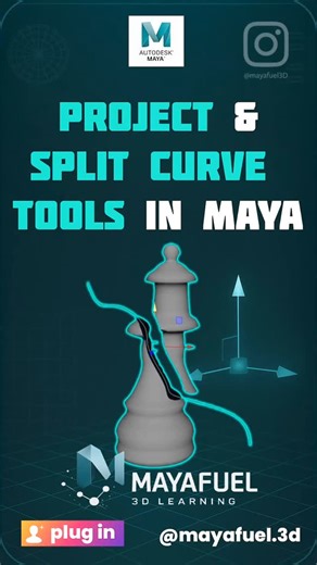 MayaFuel | 3d / Fx Artist and mentor | ✨ Precision modeling made easy! Today’s tip: Split Curve & Project Curve in Maya — two essential tools for creating complex shapes, cutting... | Instagram