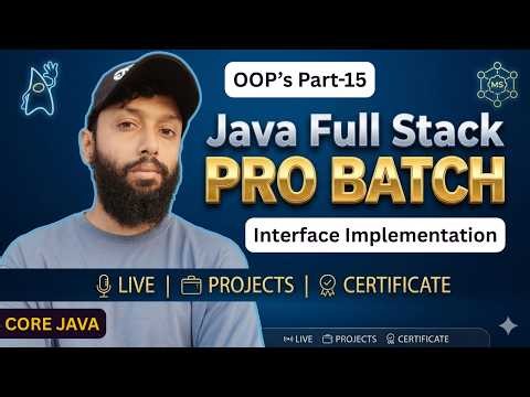 Master OOPs in Java Part-15🚀 | Java Interface Implementation | CoreJava Day-32