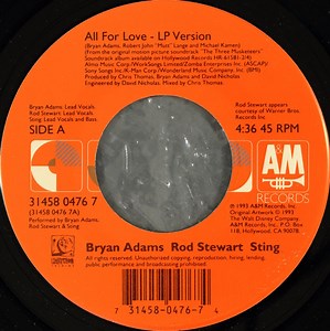 Bryan Adams, Rod Stewart, Sting - All For Love