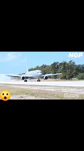 Unlike the Boeing 767 on which it is based, the Boeing KC-46 lacks thrust reversers. This was done to reduce weight; here is a KC-46 landing at Northwest Field on Guam during an exercise. 🎥 Tech. Sgt. Esteban Esquivel | NextGen PHDefense