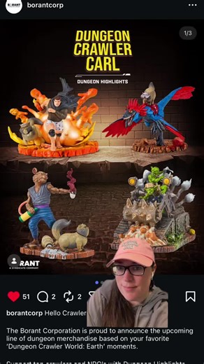 Explore Dungeon Crawler Carl Figures by BorantCorp