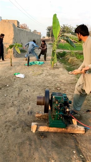 Diesel engine with tire stunt man startup on test😱😱