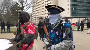 4.4K views · 52 reactions | Here is footage from the armed protest at the Capitol in Lansing that has law enforcement agencies on high alert. : WDIV | TCD Dearborn News | Facebook