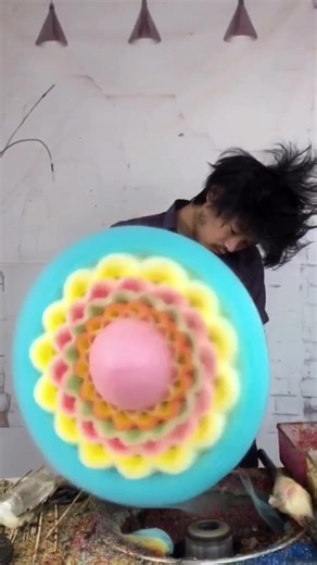 I make a beautiful flower for you🙈#cottoncandy #foryou