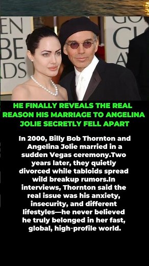 “The Truth Behind Billy Bob Thornton and Angelina Jolie’s Divorce Finally Comes Out”