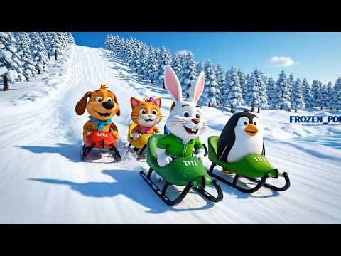 🐶🐰 Rara, Lolo & Kiki:The Ultimate Sled Race Challenge- Who Will Be the Champion?