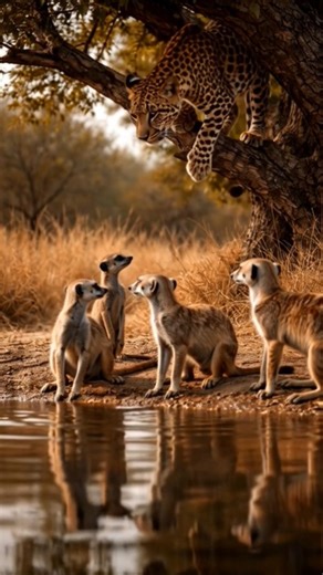 lion attack on meerkat 😱