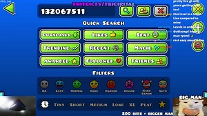 gd creator streamer and moderator plays your level requests (1/9999999 chance). sometimes sends levels to rob. ts crazy!!!