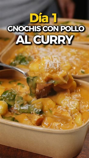 A FIT recipe that looks FAT; Gnocchi with chicken curry.
