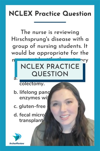 It's time for another NCLEX® practice question with Rachel at Archer Review! Comment below with your answer, and let us know what questions you have! 💬 We have thousands of practice questions like this to get you NCLEX-ready at https://archerreview.link/meta-sure-pass! #futurenurse #nursingstudent #nclexquestions #nclextips | Archer NCLEX Review