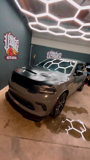 Hood wrap completed on this Durango in a satin black wrap. It made a huge difference in appearance giving it a way more aggressive look. Revamp your ride with a fresh new look! Get a hood and roof wrap today!🚗💨@Sinister
