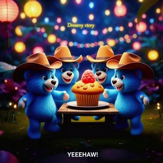 Mini Teddies bake Giant cupcake#cartoon #animation #miniaturecooking #shortsfeed