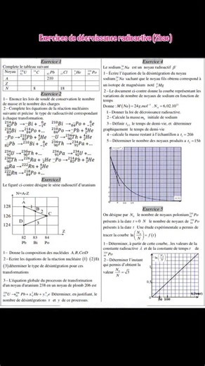 1.3K views · 30 reactions | Exercices de décroissance radioactive #reels #instagram #physique #nucléaire #fyp #typ #تفوق #النجاح #maroc #وطني #2bac_biof_national #2bacmaroc #2bac2026 #concours | Hamid Cherraki | Facebook