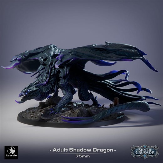 Shadow Dragon Miniature - Rescale Miniatures - Dnd Miniatures - Role Playing Game - Tabletop Miniature - Dungeons and Dragons - D&D - Etsy