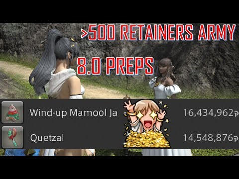 Final Fantasy XIV - Retainer Army 500+ Guide for Minion Farm - 8.0 Preps [4K60]