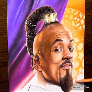 87K views · 2K reactions | Drawing Will Smith as Genie from the movie Aladdin. Will Smith Aladdin #WillSmith #Aladdin #Drawing #SanilArtist | SanilArtist | Facebook