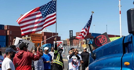 Independent truckers protest at Port of Oakland over worries about AB5
