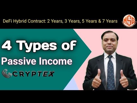 Cryptex / Bytnex: 4 Types of Passive Income: #cryptex #cryptocurrency