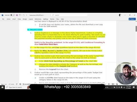 New Perspectives Excel 2019 Module 4 SAM Project 1a | Alanis Parks Department