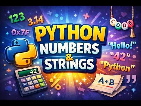 Python Numbers & Strings Explained | Beginner-Friendly Tutorial