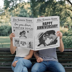 Newspaper 1st Year Anniversary Poster Template Newspaper One Year Anniversary Couple Gift Anniversary Tabloid Printable Anniversary Poster - Etsy Australia