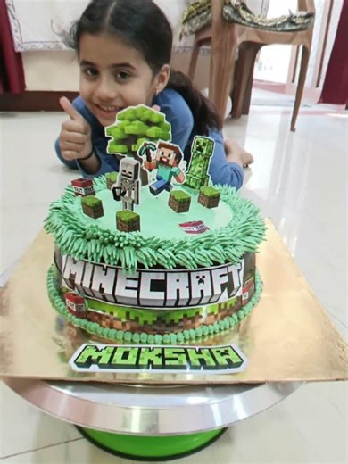 Minecraft Theme Cake Making 😍 #Minecraft Birthday Cake Surprise 🎉 #shorts