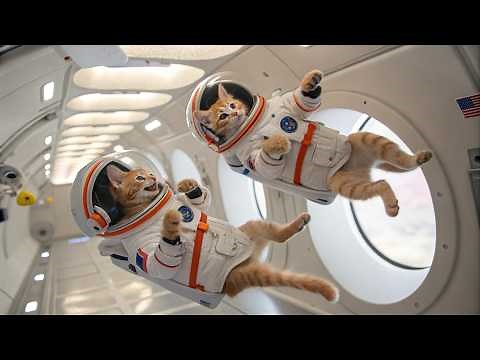 Two Orange Kittens Become Astronauts and Explore Space! 🚀🐾