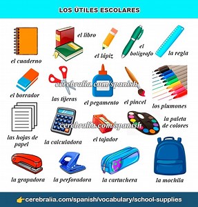 🥇【 SPANISH VOCABULARY: SCHOOL SUPPLIES 】✔️ School Supplies