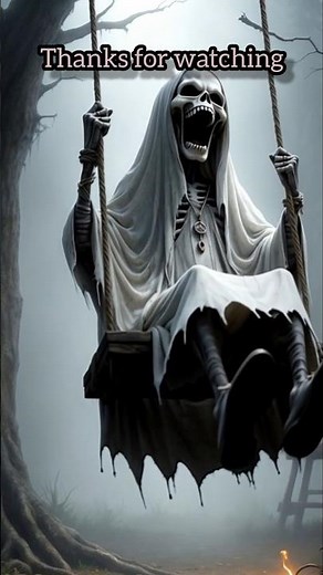 👻ghost sitting on the swing #horrorsmile #ghostsmile #horrorfilm