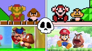 历代马里奥被栗宝宝杀死而游戏结束的进化史【1985 FC~2023 NS】【超级马里奥·耀西·任天堂SFC·GBA·NDS·3DS·马里奥日·搬运】_游戏集锦