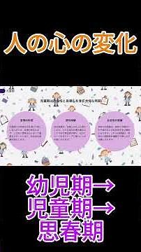 🎬① 幼児期・児童期・思春期編 【#こころの発達】幼少期から思春期までの“心の変化”とは？👶➡️🧠