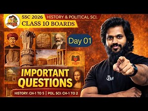 CLASS 10 : history and Pol sci Important Questions for Boards 2026 | chap 1 to 5 and PS 1 & 2