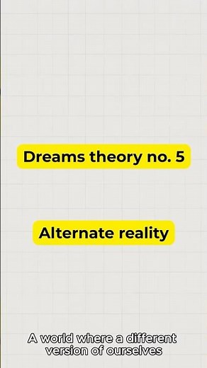 Why do we dream: The Alternate Universe theory