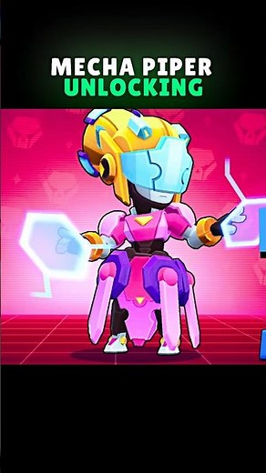 New Mecha Piper Skin Unlocking | Brawl Stars #shorts #brawlstars