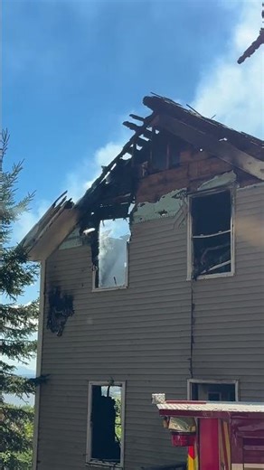 Raw video: Port Henry house fire continues to burn