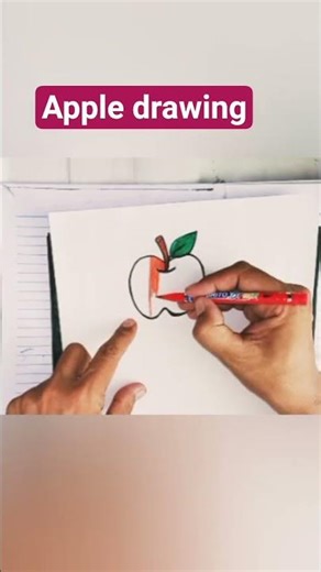 how to draw Apple 🍎#easydrawing #apple #artist