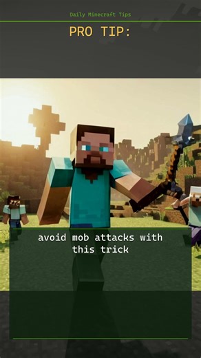 Minecraft tip: avoid mob attacks with this trick ⚔️